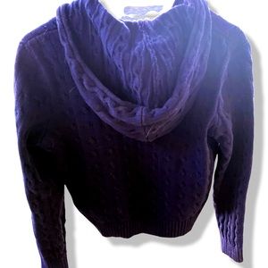 Ralph Lauren zip up sweater with hood. Slightly worn